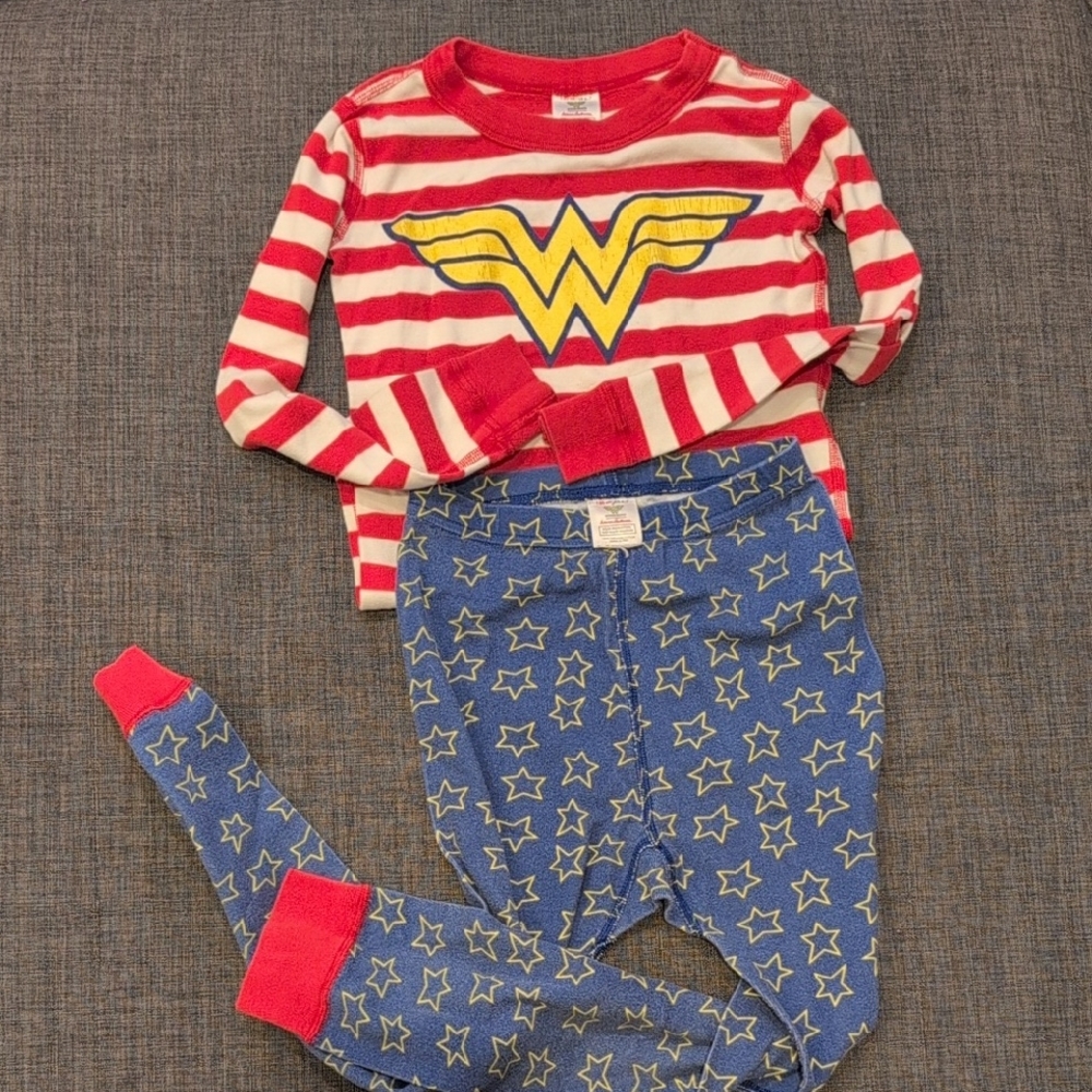 Hanna Andersson Wonder Woman Superhero Costume Pajama Set